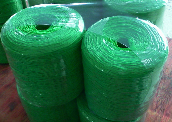 1-5mmの農業のための緑のFibrillatedポリプロピレンの歪んだ麻ひもロープ